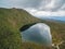 Aerial view of Lake Esperance, Hartz Mountains National Park, Ta