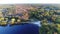 Aerial View Lake and Fall Colors