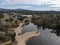 Aerial view of lake at the Kit Carson Park, municipal park in Escondido