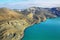 Aerial view of lake Lake Oskjuvat