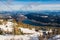 aerial view of the lake ossiach - ossiachersee from the gerlitzen mountain near villach, austria....IMAGE