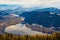 aerial view of the lake ossiach - ossiachersee from the gerlitzen mountain near villach, austria....IMAGE