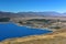 Aerial view of Lake Tekapo from Mount John Observatory in Canterbury