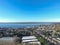 Aerial view of lake Washington. Residential area of Kirkland