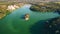 Aerial view lake with water