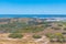 Aerial view of lakes and countryside of Rottnest island, Australia