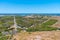 Aerial view of lakes and countryside of Rottnest island, Australia