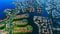 Aerial view on Lakeview property real estate at Deerfield Beach, Florida