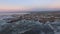 Aerial view of Lambert\'s Bay harbor and town, a coastal fishing town on the West Coast of South Africa, Western Cape.