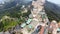 Aerial view of landscape of the castles at the top of Bana Hills, the famous tourist destination of Da Nang, Vietnam.