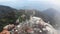 Aerial view of landscape of the castles at the top of Bana Hills, the famous tourist destination of Da Nang, Vietnam.