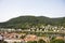 Aerial view landscape and cityscape of Heidelberg old town from Heidelberger Schloss in Germany
