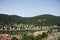 Aerial view landscape and cityscape of Heidelberg old town from Heidelberger Schloss in Germany