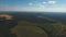 Aerial View.Landscape of the forest, field, sky.
