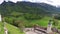 Aerial view on The Landscape of Gruyeres. Switzerland.