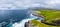 Aerial view of the landscape of Malin Head in Ireland