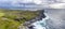 Aerial view of the landscape of Malin Head in Ireland