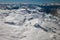 Aerial view of landscape in the ski region of Breuil-Cervinia, Italy