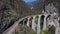 Aerial view of Landwasser Viaduct, Switzerland