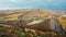 Aerial view of The Langhe, hilly area in Piedmont.