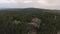 Aerial view large stone rocks wild woods and mountain scenery Tourist attraction