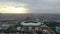 Aerial View of The largest stadium of Bekasi from drone and noise cloud. Bekasi, Indonesia, March 2, 2022