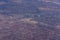 Aerial view of Las Vegas area from 39000 ft with the Las Vegas Skyline and Las Vegas McCarran International Airport