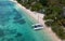 Aerial view of Leela Beach in koh Phangan, Thailand