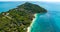 Aerial view of Leela Beach in koh Phangan, Thailand