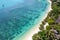 Aerial view of Leela Beach in koh Phangan, Thailand