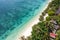 Aerial view of Leela Beach in koh Phangan, Thailand