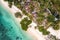 Aerial view of Leela Beach in koh Phangan, Thailand