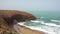 Aerial view on Legzira beach with arched rocks on the Atlantic coast Morocco