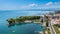 Aerial view of Leman lake - Lausanne city in Switzerland