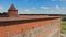 Aerial view of Lida Castle. The city of Lida. Belarus.