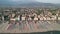 Aerial view of Lido di Camaiore and Viareggio Beach at summer sunset, Tuscany