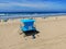 Aerial view Lifeguard tower on the Huntington Beach