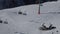 Aerial view on lifts in an alpine skiing resort