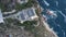 Aerial view in of the lighthouse in Cabo La Nao close to the village of Javea, Spain.