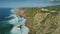 Aerial view of lighthouse at Cape Roca in Portugal