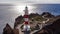 Aerial view of the lighthouse Teno on The Tenerife, Canary Islands