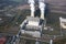 Aerial view of lignite-fired power station