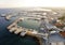 Aerial view of Limassol Old Port, Cyprus