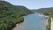 An aerial view of Limski Kanal fjord, Istria, Croatia