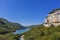 An aerial view of Limski Kanal, Istria, Croatia