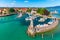 Aerial view of Lindau, Bodensee, Germany