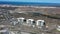 An aerial view of a liquefied natural gas storage Ren facility stored in heating containers in Portugal. Portugal Sines