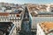 Aerial View Of Lisbon City In Portugal From Rua Augusta Triumphal Arch Viewpoint