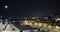 Aerial view. Lisbon Portugal night cityscape city centre view aerial panorama, timelapse.