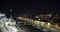 Aerial view. Lisbon Portugal night cityscape city centre view aerial panorama, timelapse.